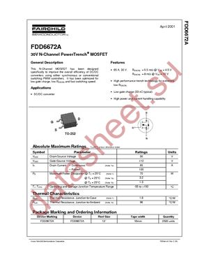 FDD6672A datasheet  